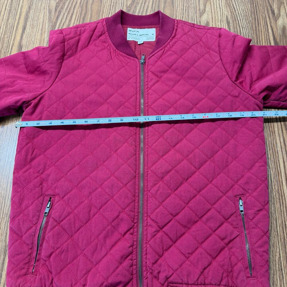 RVCA Nature X Industry Red Mason Quilted Bomber Jacket M Gorpcore Skater - Picture 3 of 7